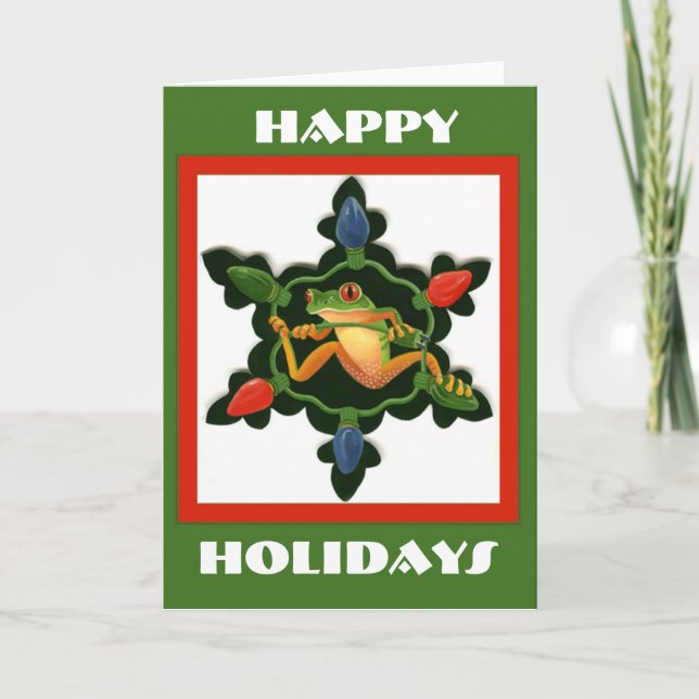 Cartes Pour Fêtes Annuelles Flocon de neige électrique (Devant)