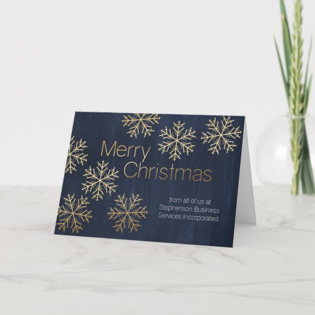 Cartes Pour Fêtes Annuelles Flocon de neige moderne Joyeux Noël (Devant)