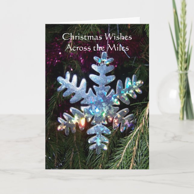 Cartes Pour Fêtes Annuelles Flocon De Neige Sur Les Miles Noël (Devant)