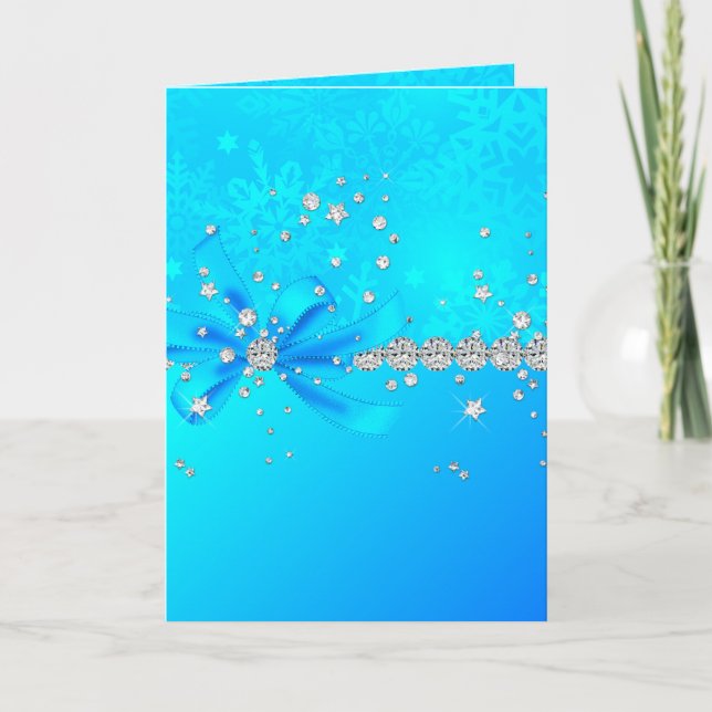 Cartes Pour Fêtes Annuelles Flocons de neige congelés (Devant)