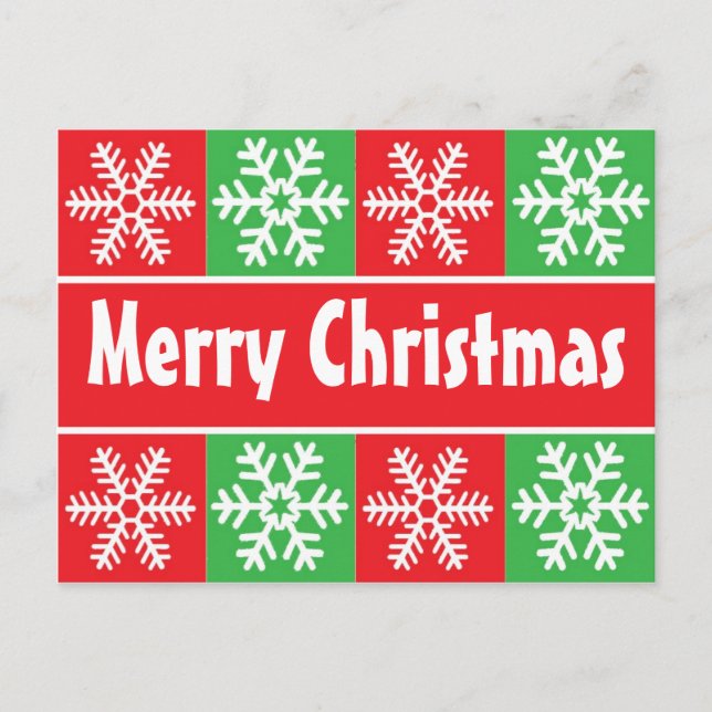 Cartes Pour Fêtes Annuelles Flocons de neige de Noël (Devant)