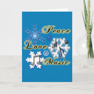 Cartes Pour Fêtes Annuelles Flocons de neige de professeur de musique non
