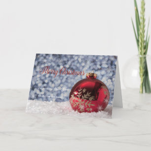 Cartes Pour Fêtes Annuelles Flocons de neige, Société de Boule de Noël Salutat