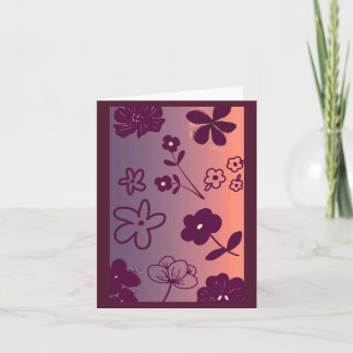Cartes Pour Fêtes Annuelles Floral Design print with a touch of pink