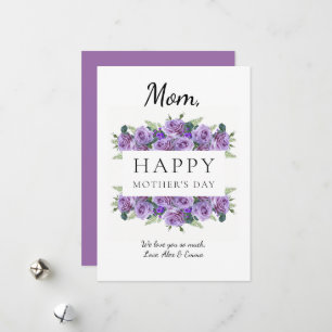 Cartes Pour Fêtes Annuelles Floral Élégante calligraphie Fête des Mères