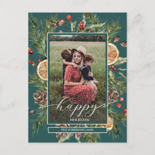 Cartes Pour Fêtes Annuelles Flore rustique 2 photo