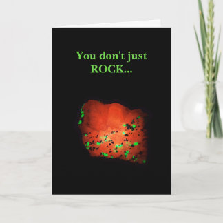 Cartes Pour Fêtes Annuelles Fluorescent Rock under UV Light Greeting Card