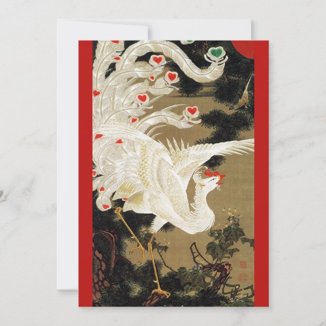Cartes Pour Fêtes Annuelles FLYING LOVE PHÉNIX,Plumes,Cœurs Saint-Valentin (Devant)