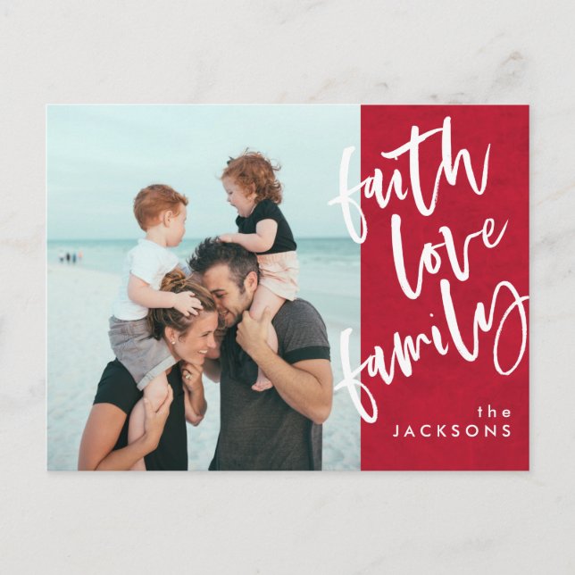 Cartes Pour Fêtes Annuelles Foi amour Famille Photo moderne Noël (Devant)