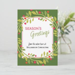 Cartes Pour Fêtes Annuelles Foliage botanique des baies rouges sur mesure Gree