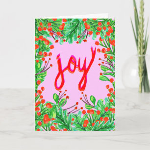 Cartes Pour Fêtes Annuelles Foliage de Noël - Joie