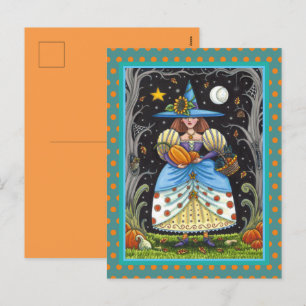 CARTES POUR FÊTES ANNUELLES FOLK ART WITTER EN BOIS ÉFFRAYANTS, CHAT NOIR & OW