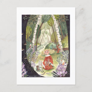 Cartes Pour Fêtes Annuelles Folktale Fairytale La forêt de Lilacs Green