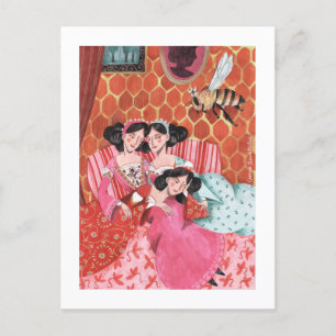 Cartes Pour Fêtes Annuelles Folktale Fairytale   La reine abeille   Rose