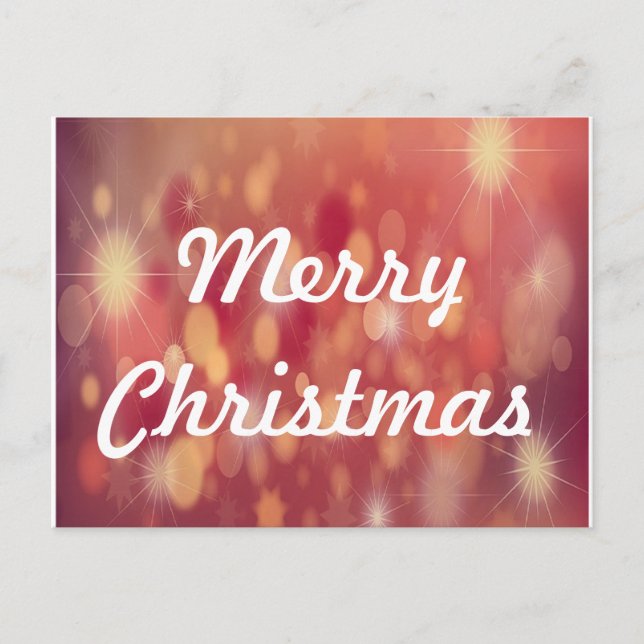 Cartes Pour Fêtes Annuelles fond rouge joyeux noël (Devant)