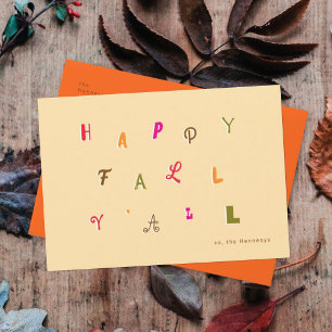 CARTES POUR FÊTES ANNUELLES FONT FESTIVE AUTOMNE