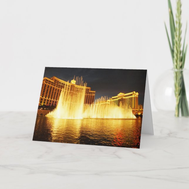Cartes Pour Fêtes Annuelles Fontaine à Las Vegas (Devant)