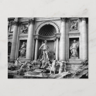 Cartes Pour Fêtes Annuelles Fontaine de Trevi noir blanc Rome photographie de 