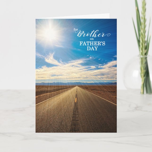 Cartes Pour Fêtes Annuelles for Brother on Father's Day Endless Road (Devant)