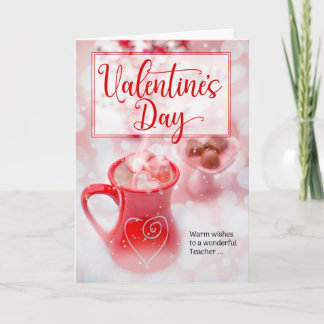 Cartes Pour Fêtes Annuelles for Teacher Valentine's Day Warm Cocoa Treats
