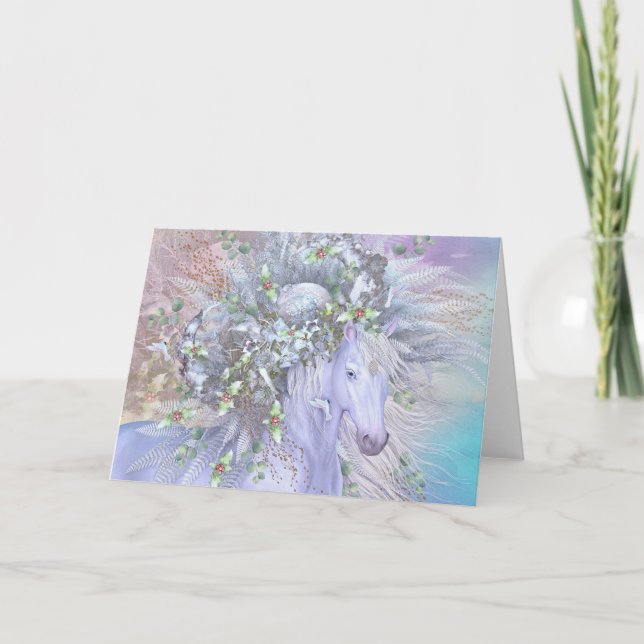 Cartes Pour Fêtes Annuelles "Forest Spirit: Winter" Blank Holiday Card (Devant)