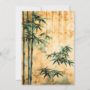 Cartes Pour Fêtes Annuelles Forêt de bambou botanique Zen Nature