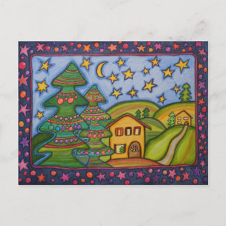 Cartes Pour Fêtes Annuelles Forêt de Noël