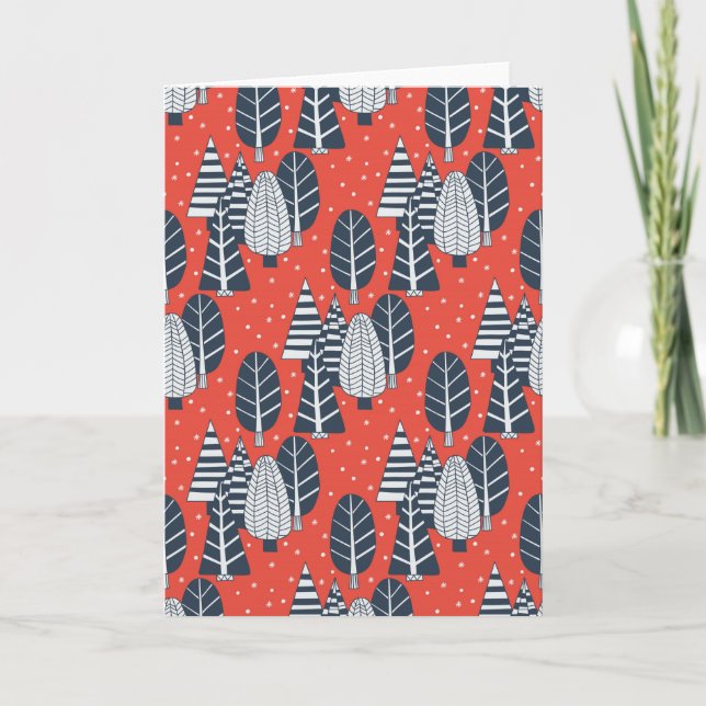 Cartes Pour Fêtes Annuelles Forêt hivernale (Devant)