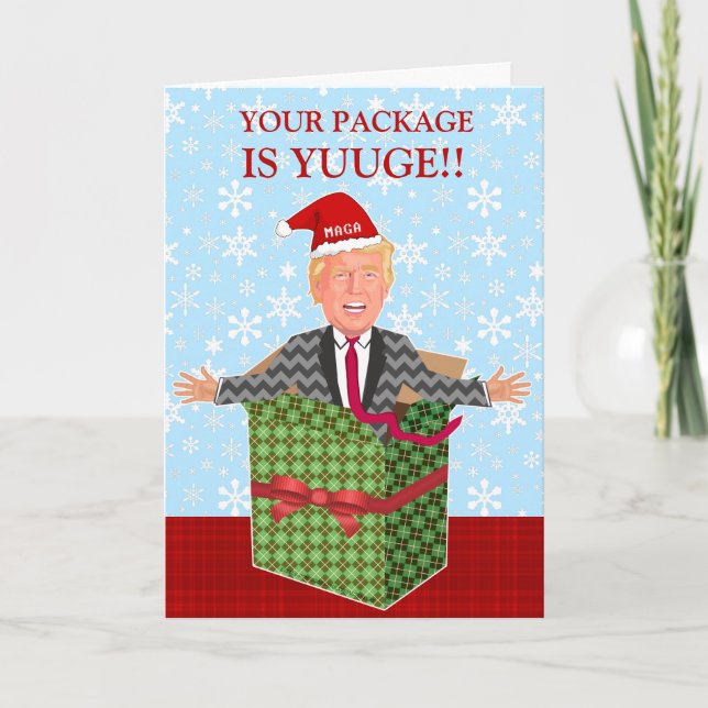 Cartes Pour Fêtes Annuelles Forfait de Noël du président Donald Trump (Devant)