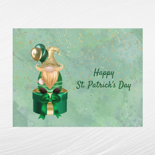 Cartes Pour Fêtes Annuelles Forfait Gnome Green Gold Jour de la Saint Patrick