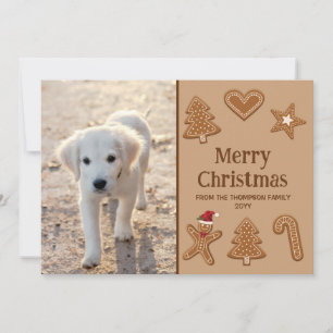 Cartes Pour Fêtes Annuelles Formes de biscuits en pain d'épices festifs et pho