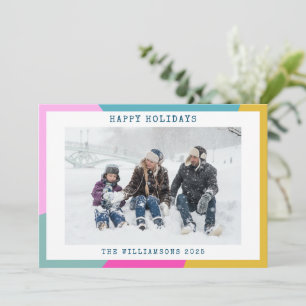 Cartes Pour Fêtes Annuelles Formes géométriques de soleil éclatantes rose vif 