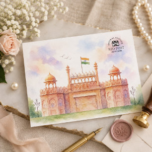 Cartes Pour Fêtes Annuelles Fort Rouge Delhi Inde Sites Historiques Voyage