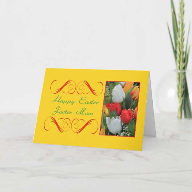 Cartes Pour Fêtes Annuelles Foster Mom Happy Pâques (Devant)