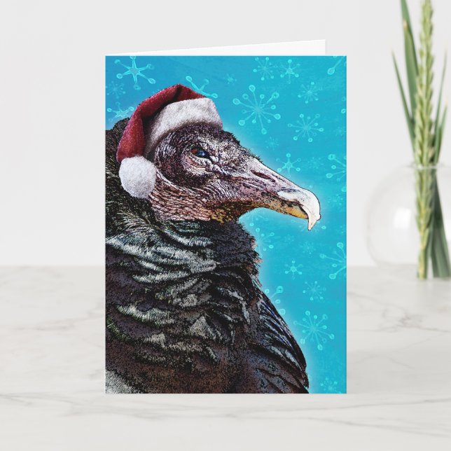 Cartes Pour Fêtes Annuelles Fou Vieux Noël Buzzard (Devant)