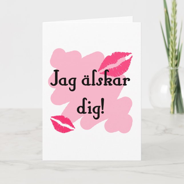 Cartes Pour Fêtes Annuelles Fouille älskar de pointe - Suédois (Devant)