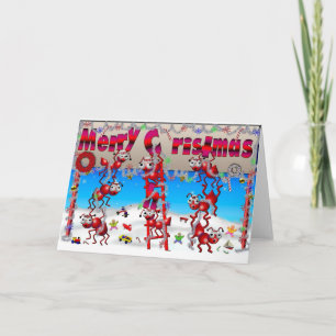 Cartes Pour Fêtes Annuelles Fourmis de Noël