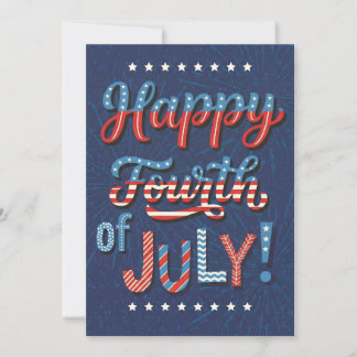 Cartes Pour Fêtes Annuelles Fourth of July Art Patriotic Celebration Artwork H