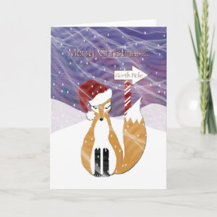 Cartes Pour Fêtes Annuelles Foxy Christmas