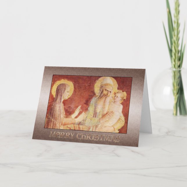 Cartes Pour Fêtes Annuelles Fra Angelico Madonna et son enfant (Devant)