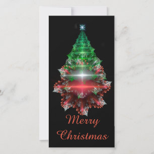 Cartes Pour Fêtes Annuelles Fractage "Arbre de Noël en cristal"