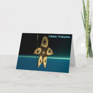 Cartes Pour Fêtes Annuelles Fractal Inuit Hunter - Fröhliche Weihnachten