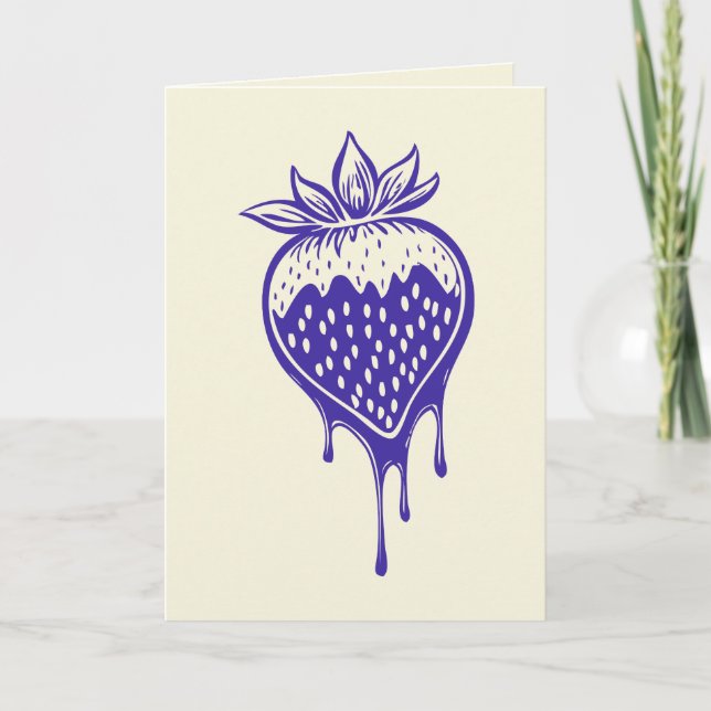 Cartes Pour Fêtes Annuelles fraise couverte au chocolat (Devant)