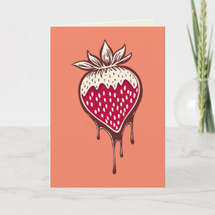 Cartes Pour Fêtes Annuelles fraise couverte au chocolat
