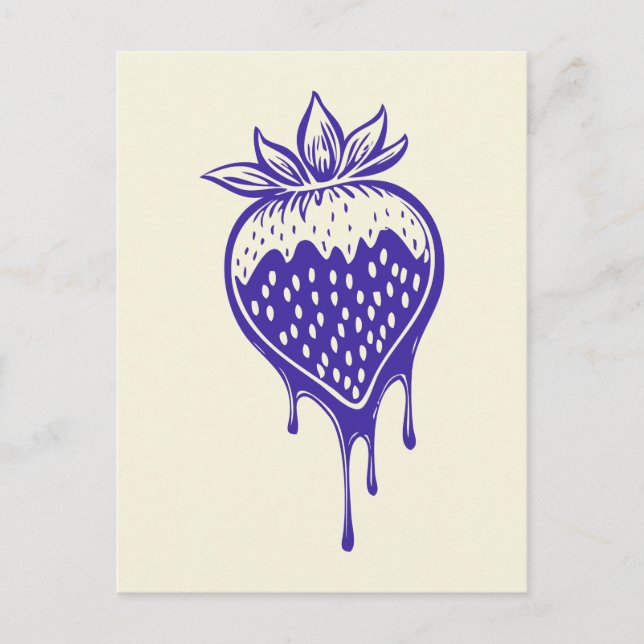 Cartes Pour Fêtes Annuelles fraise couverte au chocolat (Devant)