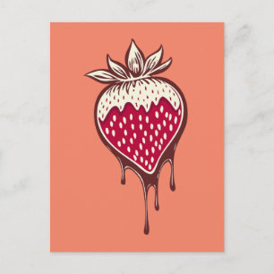 Cartes Pour Fêtes Annuelles fraise couverte au chocolat