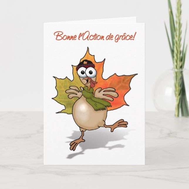Cartes Pour Fêtes Annuelles Français canadien de thanksgiving de la TURQUIE (Devant)