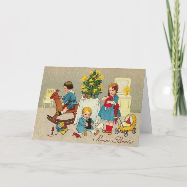 Cartes Pour Fêtes Annuelles Français, Nouvel An, Bonne Annee, Enfants, France (Devant)