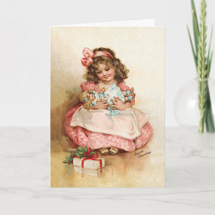 Cartes Pour Fêtes Annuelles Frances Brundage - fille avec la poupée