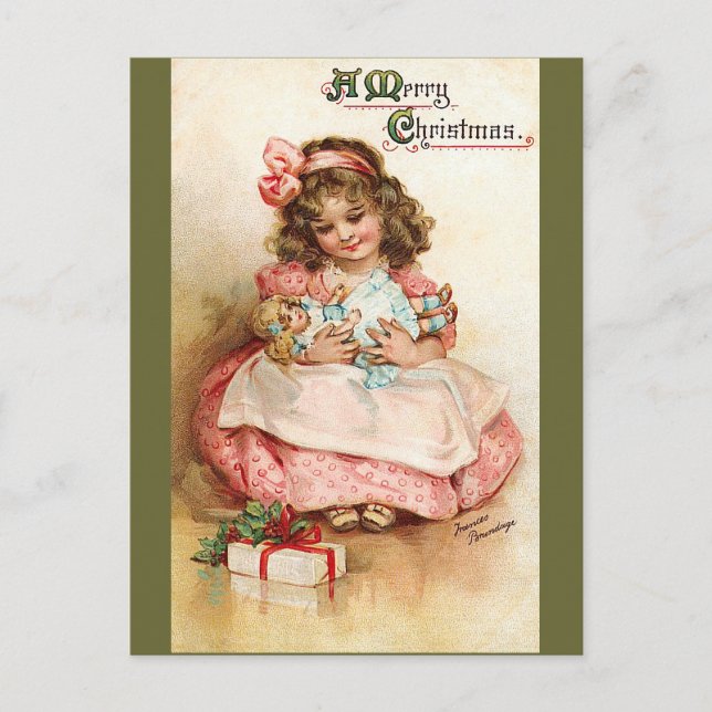 Cartes Pour Fêtes Annuelles Frances Brundage - Fille avec poupée (Devant)